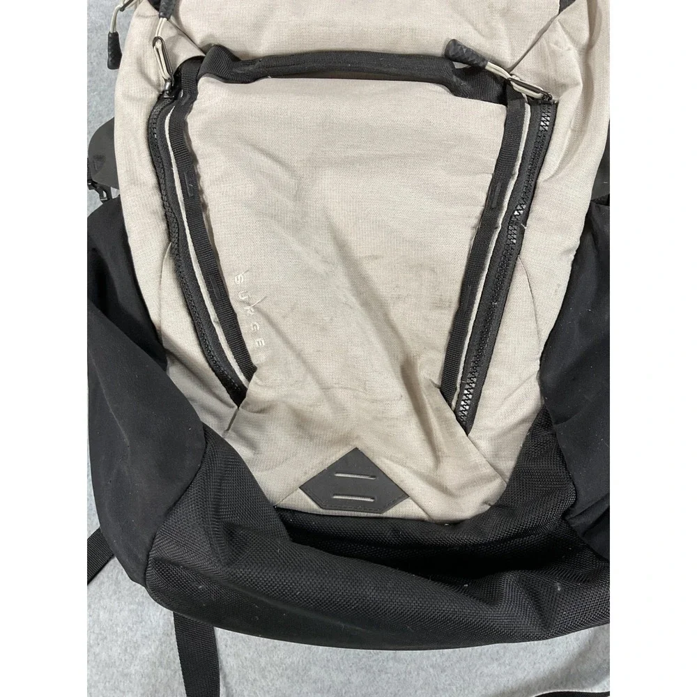 The North Face Surge Backpack Tan Black FlexVent Laptop Compartment Daypack